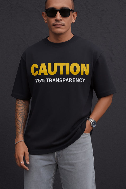 Caution Oversized Tee