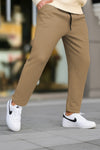 Textured Slim Fit Trouser-Skin