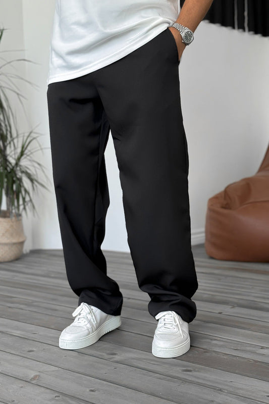 Imported Loose Bottom Trouser-Black