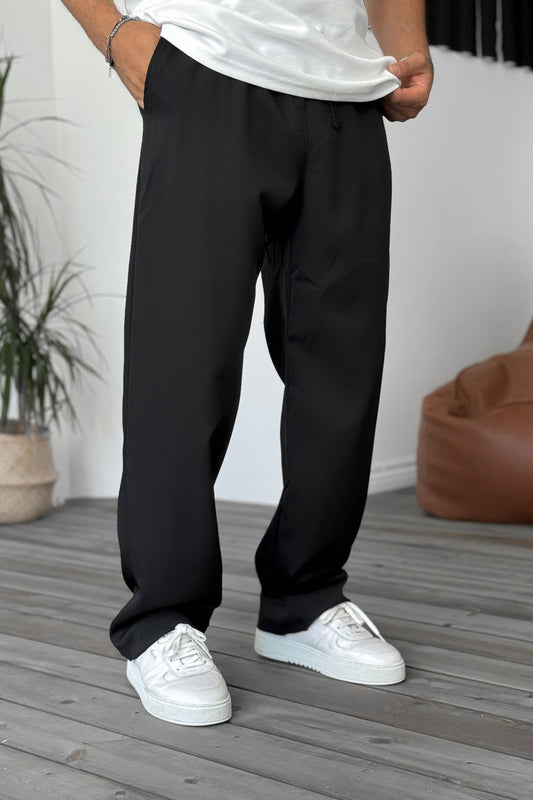 Imported Loose Bottom Trouser-Black