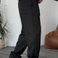 Imported Loose Bottom Trouser-Black
