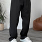 Imported Loose Bottom Trouser-Black