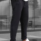 Textured Slim Fit Trouser-Black