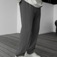 Imported Loose Bottom Trouser-Dark Grey