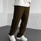 Imported Loose Bottom Trouser-Dark Brown