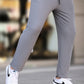 Textured Slim Fit Trouser-Silver Grey