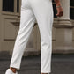 Cotton Textured Slimfit Pant-White