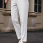Cotton Textured Slimfit Pant-White
