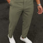 Cotton Textured Slimfit Pant-Mint