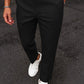 Cotton Textured Slimfit Pant-Black