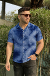 Linen Navy Tie Dye