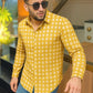 Linen Honey Block Print