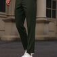 Cotton Textured Slimfit Pant-Olive Green