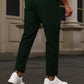 Cotton Textured Slimfit Pant-Olive Green